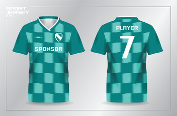 turquoise sport jersey for football and soccer shirt template