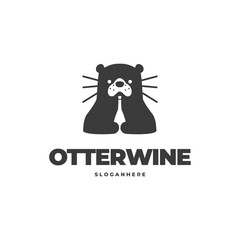 otter modern logo vector