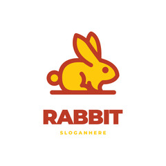 rabbit modern logo vector