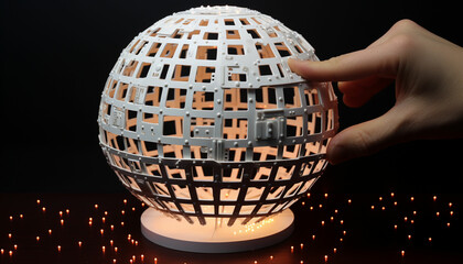 A 3D printed model of the famous New Year paper world