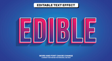 Naklejka na ściany i meble Modern 3D Text Effect - Edible