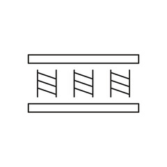 Orthopedic spring mattress icon, isolated on white background. vector illustration