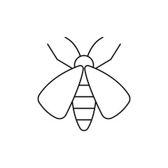 Moth icon design. isolated on white background. vector illustration