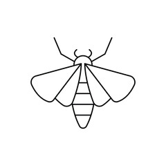 Moth icon design. isolated on white background. vector illustration
