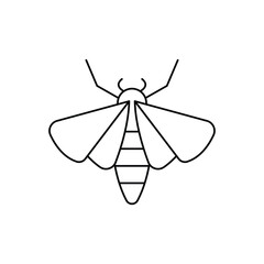 Moth icon design. isolated on white background. vector illustration