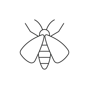 Moth icon design. isolated on white background. vector illustration