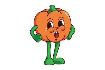 Cute Pumpkin Cartoon Character Design