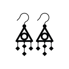 Bijouterie earrings icon design. isolated on white background. vector illustration