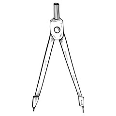 compass hand drawn illustration