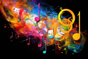 notes musical colorful music note cleft sound sheet background character icon logotype isolated melody song book colours colourful country rock religious church listening