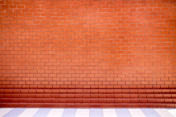 Brick wall red brown texture with seamless patterns abstract on background