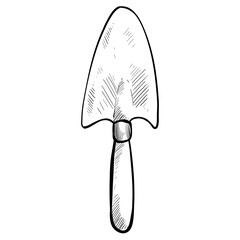 shovel hand drawn