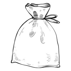 Gunny sack handdrawn illustration