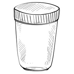 bottle jar handdrawn illustration 