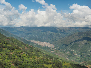 View of Abancay city from the mountains