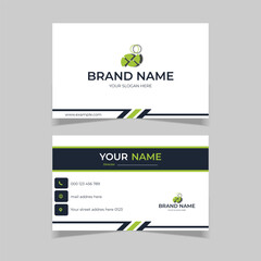 elegant modern business card design template black and green