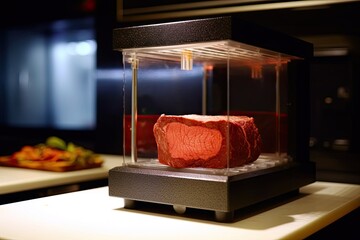 3D Printer Illustration Creating an Edible Steak of the Future
