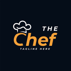 Chef logo design typography lettering for restaurant and food service