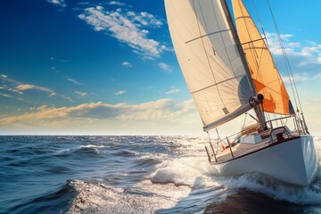 sunshine sea open lboat Sailing sailboat boat sail tour tourism travel leisure sky holiday mast vacation yacht blue white water sunny wave luxury ocean wind sport deck horizon speed genoa seascape y
