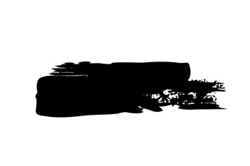 black brush stroke grunge vector