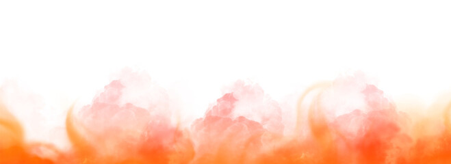 Colorful Fog or Smoke effect isolated on transparent background. Effective texture of steam, fog,...