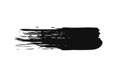 black brush stroke grunge vector