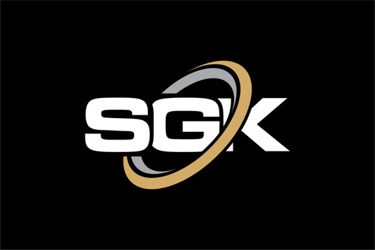 SGK creative letter logo design vector icon illustration