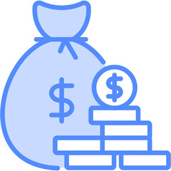  Business And Accounting blue color icon set