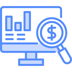  Business And Accounting blue color icon set