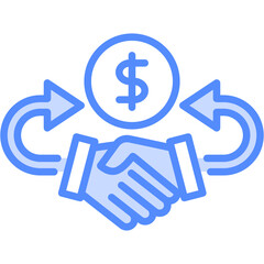  Business And Accounting blue color icon set