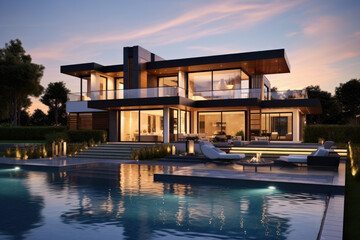 a luxurious modern villa