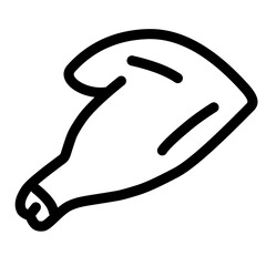 chicken thigh line icon