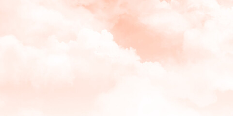 Sugar cotton pink clouds vector design background. Magic fairytale backdrop. Fluffy sky texture