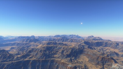 Deserted alien planet