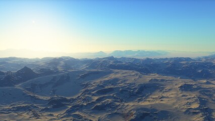 Fototapeta premium Deserted alien planet