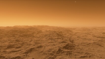 Deserted alien planet