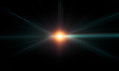 Obraz premium Light effect flare Glowing light explodes Light effect ray shining sun bright flash Special lens flare