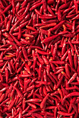Ripe red hot chili peppers vegetable texture background. 
