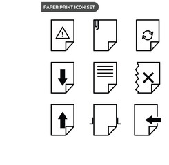 Simple instructions for using paper on a printer
