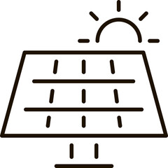 solar energy line icon illustration
