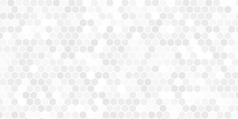 Abstract. Hexagon white background. Vector seamless geometric pattern. Modern mosaic hexagon grid texture.