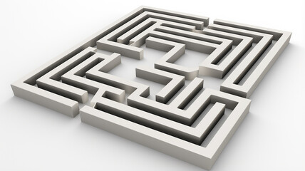 logo symbol rectangular maze on a white background isolated