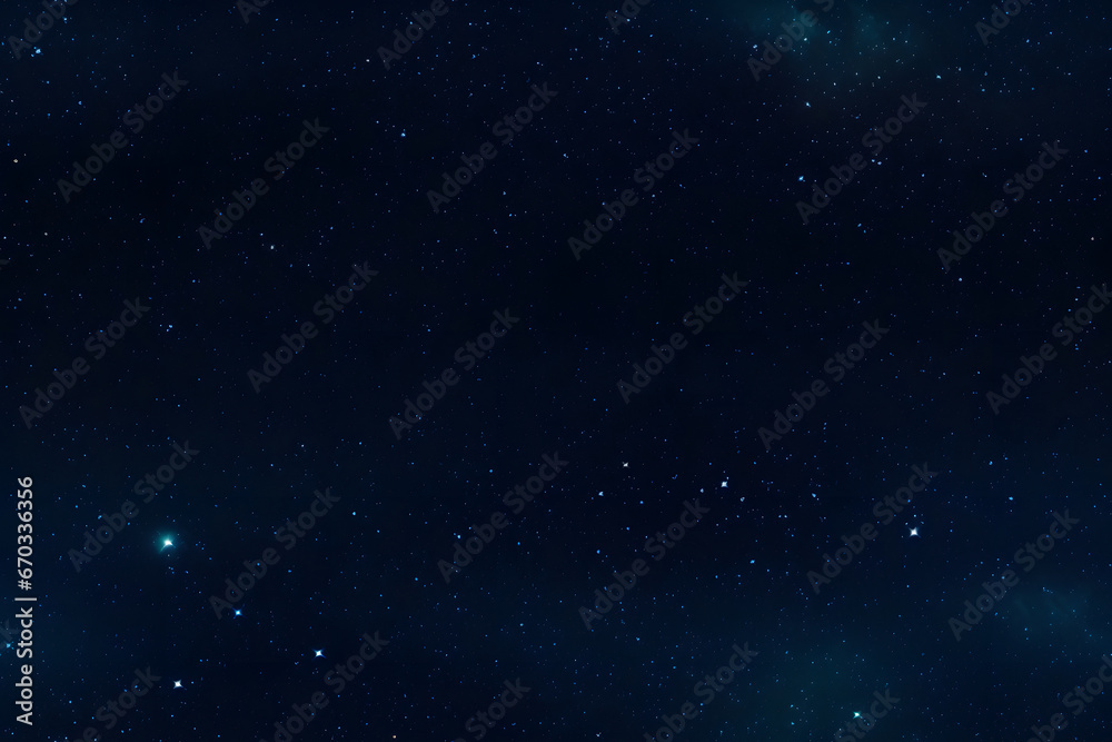 Wall mural seamless texture and full-frame background of starry night sky and outer space. neural network gener