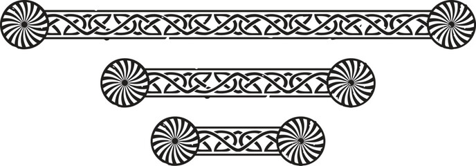 Viking Knot Pattern Borders with Spiral