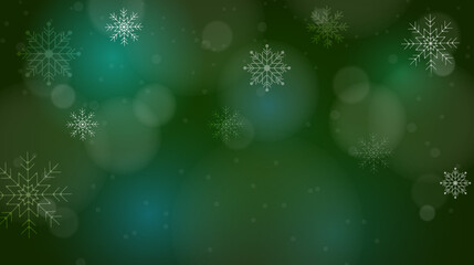 Winter christmas background with snowflakes. Abstract falling snow design template. Vector illustration