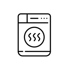 Clothes dryer electronic device. Laundry household chores. Pixel perfect, editable stroke icon