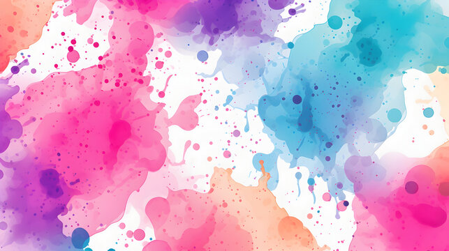 Abstract watercolor background with watercolor splashes, Abstract seamless pattern of colorful watercolor splashes background © VisionCraft