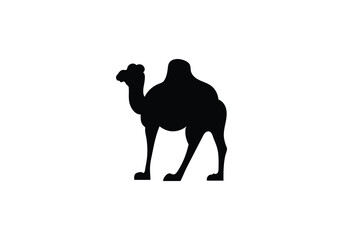 Bactrian Camel minimal style icon illustration design