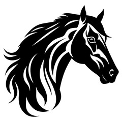 Fototapeta na wymiar Logo of Horse Head, Stallion Illustration Vector SVG.