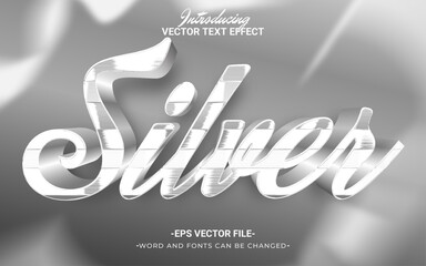 Silver Text Effect, A Modern and Elegant Design